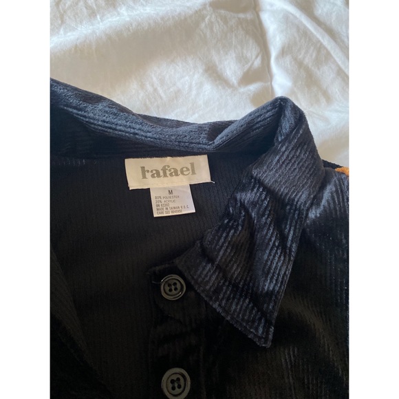 Black Orange Red Green button up shirt - Picture 4 of 6